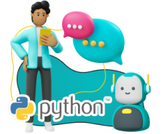 Chatbot with Python. - Programming for children in {city_im}